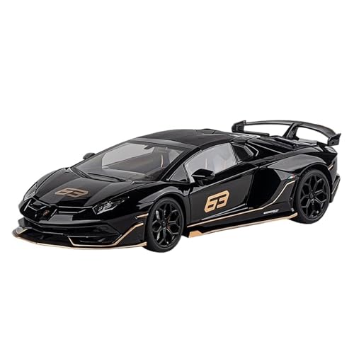 QIANKA 1:18 Für Genie SVJ63 Legierung Auto Modell Simulation Cabrio Super Sport Auto Junge Spielzeug Auto(Black) von QIANKA