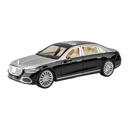 QIANKA 1:22 Geeignet Für Maybach S680 Alloy Sound Und Light Sechstüriges Pullback-Simulationsautomodell(Silver) von QIANKA