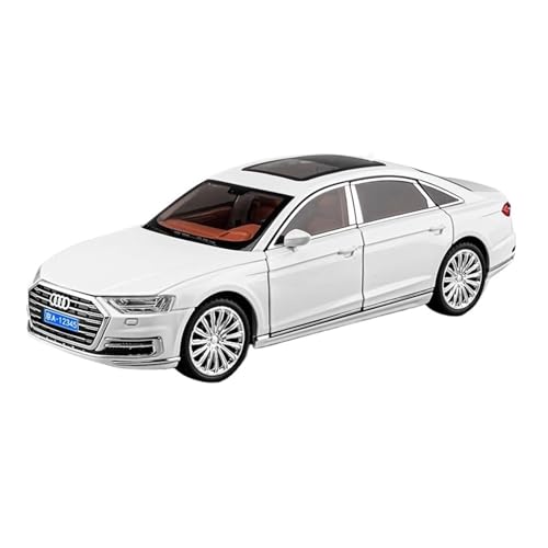 QIANKA 1:24 Für A8 Limousine Legierung Sound Und Licht Ornamente Auto Modell Kinder Junge Spielzeug(Red) von QIANKA