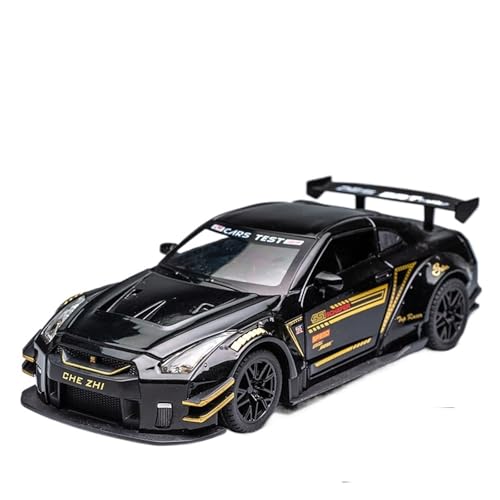 QIANKA 1:24 Für Legierung Auto Modell Sound Und Licht Pull Back Junge Auto Modell Kinder Spielzeug Sport Auto(Black) von QIANKA