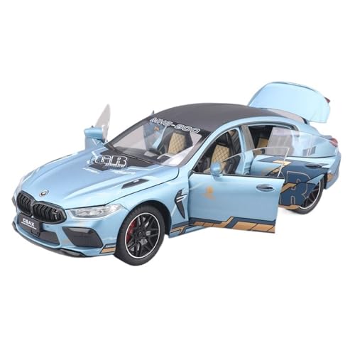 QIANKA 1:24 Für M8 Sportwagen-Rennauto-Modell Aus Legierung Kinderspielzeugauto Aus Metall Ornamente Simulationsautomodell(Blue) von QIANKA