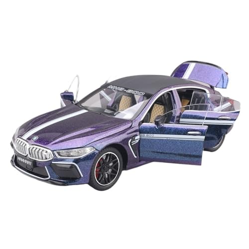 QIANKA 1:24 Für M8 Sportwagen-Rennauto-Modell Aus Legierung Kinderspielzeugauto Aus Metall Ornamente Simulationsautomodell(Purple) von QIANKA