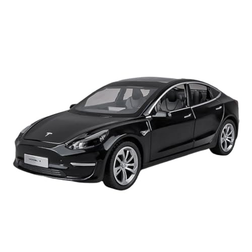 QIANKA 1:24 Für Model3 Legierung Auto Nachahmung Auto Modell Junge Kinder Spielzeug Auto Sammlung Ornamente(Black) von QIANKA