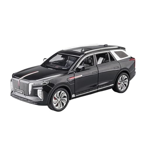 QIANKA 1:24 für Hongqi EHS9 Auto Nachahmung Auto Modell Legierung Ornamente Off-Road Spielzeug Auto Junge Sammlung(Black) von QIANKA