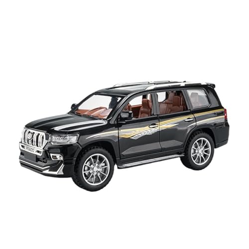 QIANKA 1:24 für Land Cruiser Mit Reserverad Überheblich Original Auto Modell SUV Off-Road Simulation Spielzeug Legierung(Black) von QIANKA