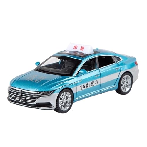 QIANKA 1:32 Für Taxi Simulation Legierung Sechs-türige Kinder Auto Modell Taxi Junge Spielzeug Auto(Blue) von QIANKA