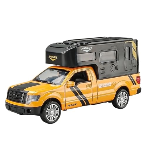 QIANKA 1:32 für F150 Pickup RV Modell Simulation Legierung Auto Kinder Spielzeug Auto Erwachsenen Sammlung(Yellow) von QIANKA