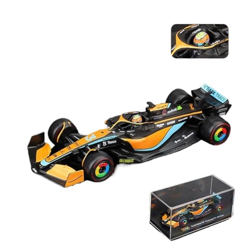 QIANKA 1:43 Scale McLaren F1 2022 MCL36 Formula One Racing Car Model Alloy Car Model Ricardo Norris(Ricardo Deluxe Edition) von QIANKA