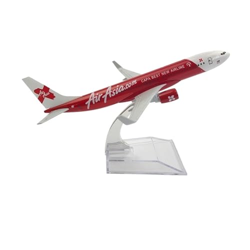 QIANKA 1:400 Maßstab Air Asia 737 Simulation Zivilflugzeugmodell Legierung Statisches Modell Luftfahrtsammlung von QIANKA