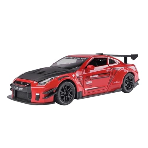 QIANKA Für 1/24 Geeignet Für GTR34 Druckguss Legierung Druckguss Auto Modell Sport Auto Spielzeug Zurückziehen Auto Spielzeug Auto(Large Size GTR Power Red) von QIANKA