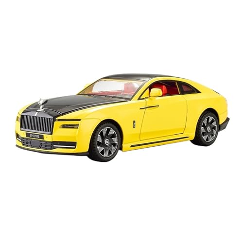 QIANKA Für 1/24RR Spectre Simulation Auto Modell Legierung Druckguss Prozess Sound Und Licht Zurückziehen Spielzeug(Yellow) von QIANKA