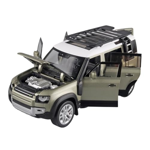 QIANKA Für 1:18 Land Rover Defender Legierung Auto Modell Vorderrad Lenkung Simulation Geländewagen Modell(Green) von QIANKA