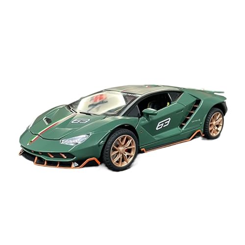 QIANKA Für 1:24 LP770-4 Legierung Auto Modell Simulation Sport Auto Zurückziehen Spielzeug Auto Junge Ornamente(Green) von QIANKA