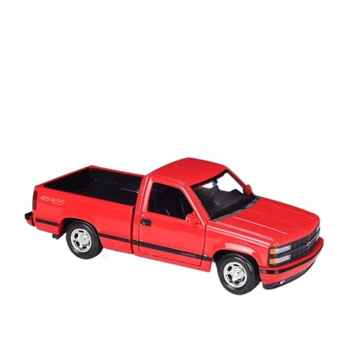 QIANKA Für 1:24 Maßstab Für 1993 Chevrolet 454 SS Pick-up Legierung Druckguss Prozess Simulation Auto Modell(Red) von QIANKA