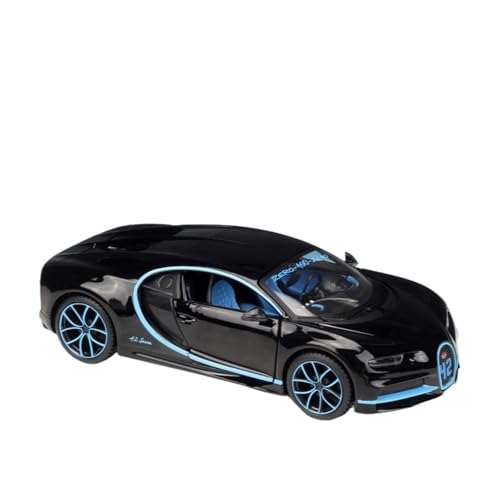 QIANKA Für 1:24 Maßstab Für Bugatti Chiron Legierung Druckguss Prozess Simulation Auto Modell(Black) von QIANKA