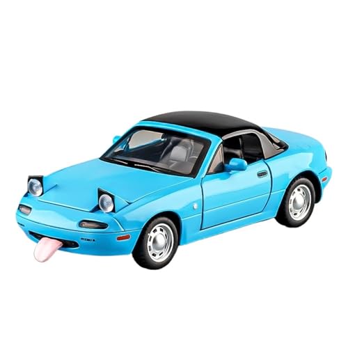 QIANKA Für 1:24 Mazda Mx5-Legierungsautomodell Simuliertes Miata-Automodell JDM-Sportwagen Automodell-Sammlungsornamente(Blue) von QIANKA