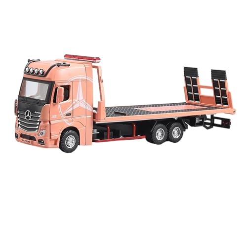 QIANKA Für 1:24 Mercedes-Benz Tieflader Modell Abschleppwagen Simulation Metall Modell Ornamente(Pink) von QIANKA