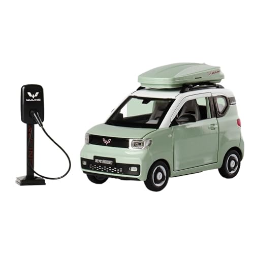 QIANKA Für 1:24 Wuling Mini EV Sound- Und Licht-Pull-Back-Legierungsautomodell Mit Mehreren Verfügbaren Spezifikationen(Green Charging Pile) von QIANKA