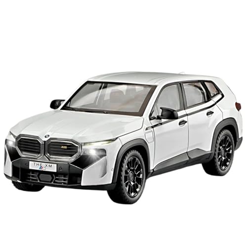 QIANKA Für 1:24 XM Automodell Legierung Automodell Geländewagen SUV Licht Sound und Zurückziehen, um die Freude des Sammlers zu öffnen(White) von QIANKA