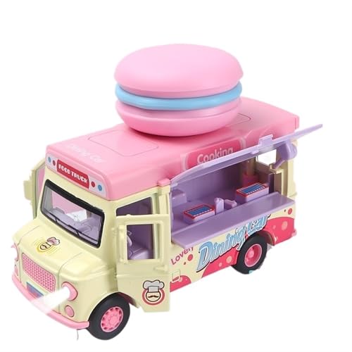 QIANKA Für Auto Spielzeugauto Spielhaus Fast-Food-Auto Niedliches Verkaufsauto Spielzeug Licht Sound Zurück Unboxing Sammlerfreude(Pink) von QIANKA