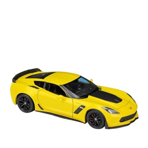 QIANKA Für Den Maßstab 1:24 Geeignet Für 2017 Corvette Z06 Klassische Simulationslegierung Automodell-Sammlung Ornamente(Yellow) von QIANKA