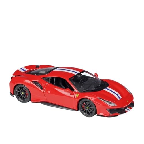 QIANKA Für Den Maßstab 1:24 Geeignet Für Ferrari 488PIsta Supercar Simulationsautomodell Legierungsdruckgussverfahren(Red) von QIANKA