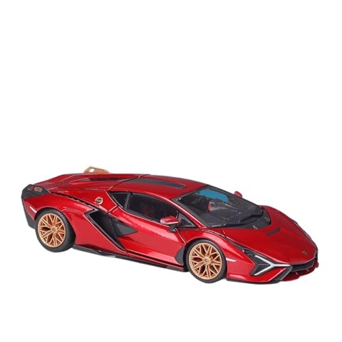 QIANKA Für Den Maßstab 1:24 Geeignet Für Lamborghini Sian FKP 37 Simulationsautomodell Legierungsdruckgussverfahren(Red) von QIANKA