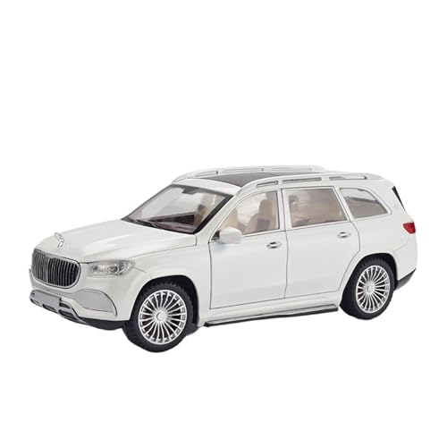 QIANKA Für Legierung Maybach GLS600 Auto Modell Mit Sound Laufruhe Geländewagen Ornamente Sammlung(White) von QIANKA