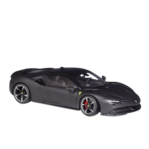 QIANKA Für Legierungsdruckgussverfahren Im Maßstab 1:24 Für Ferrari SF90 Stradale Supercar-Simulationsautomodell(Black) von QIANKA