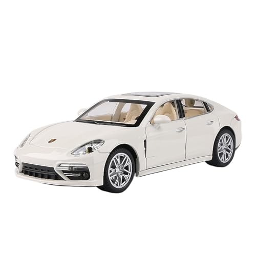 QIANKA Für Panamera Legierung Auto Modell Sound Und Licht Zurückziehen Metall 1:24 Simulation Auto Modell Sammlung(White) von QIANKA