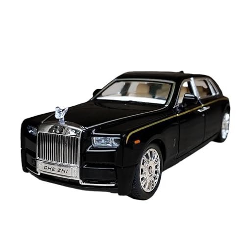 QIANKA Für Rolls-Royce Phantom 1:24 Simulation Metall Auto Modell Dekoration Luxus Auto Limousine(Black) von QIANKA