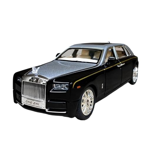 QIANKA Für Rolls-Royce Phantom 1:24 Simulation Metall Auto Modell Dekoration Luxus Auto Limousine(Silver) von QIANKA