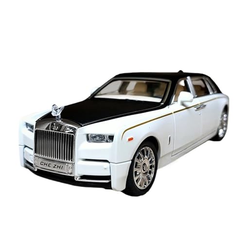 QIANKA Für Rolls-Royce Phantom 1:24 Simulation Metall Auto Modell Dekoration Luxus Auto Limousine(White) von QIANKA