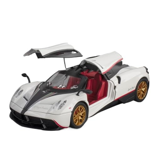 QIANKA Für Simulation 1:24 Huayra Sportwagen Modell Legierung Auto Metall Auto Modell Spielzeug Auto Dekoration(1:24SonoftheWind-White) von QIANKA