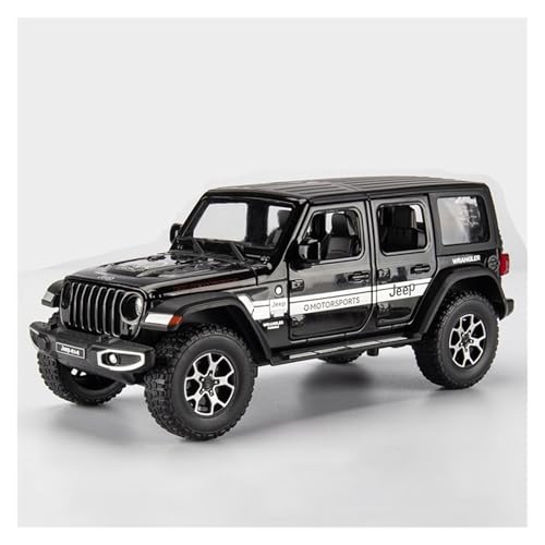 QIANKA Für: 1:22 Jeeps Wrangler Rubicon Legierung Druckguss Spielzeug Fahrzeuge Metall Spielzeug Auto Modell Sound Und Licht Pull Back Sammlung(Black) von QIANKA