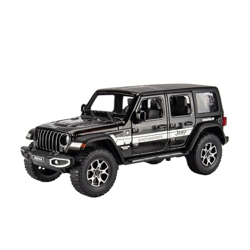 QIANKA Für: 1:22 Jeeps Wrangler Rubicon Legierung Druckguss Spielzeug Fahrzeuge Metall Spielzeug Auto Modell Sound Und Licht Pull Back Sammlung(Black) von QIANKA