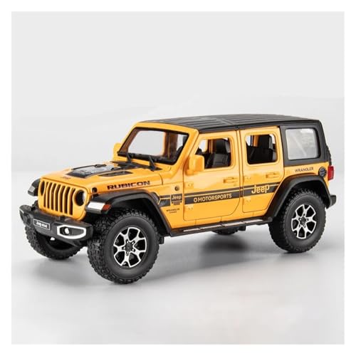 QIANKA Für: 1:22 Jeeps Wrangler Rubicon Legierung Druckguss Spielzeug Fahrzeuge Metall Spielzeug Auto Modell Sound Und Licht Pull Back Sammlung(Yellow) von QIANKA