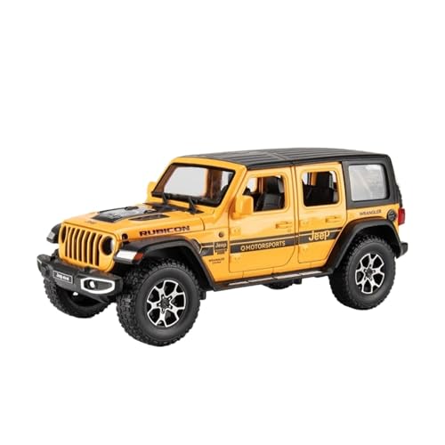 QIANKA Für: 1:22 Jeeps Wrangler Rubicon Legierung Druckguss Spielzeug Fahrzeuge Metall Spielzeug Auto Modell Sound Und Licht Pull Back Sammlung(Yellow) von QIANKA