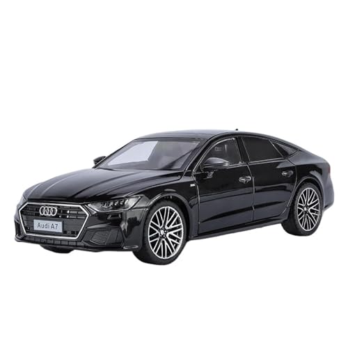 QIANKA Für: 1:24 Audi A7 Legierung Spielzeug Auto Modell Rad Lenkung Sound Und Licht Spielzeug Sammlerstücke Geburtstag(Black) von QIANKA