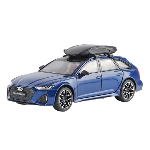 QIANKA Für: 1:24 Audi RS6 Quattro Kombi Legierungsspielzeugauto Modell Radlenkung Sound Und Licht Spielzeug-Sammlerstücke(Blue) von QIANKA