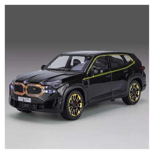 QIANKA Für: 1:24 BMW XM SUV, Legierung, Autodruckguss Und Spielzeugfahrzeuge, Automodell, Sound Und Licht, Pullback-Autospielzeug(Black) von QIANKA