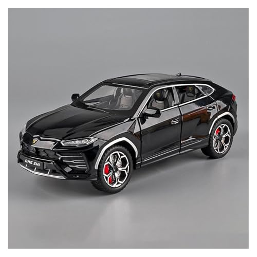 QIANKA Für: 1:24 Lambo Urus Bison SUV Coupe Legierung Automodell Sound- Und Lichtsimulation Autodekorationssammlung(Black) von QIANKA