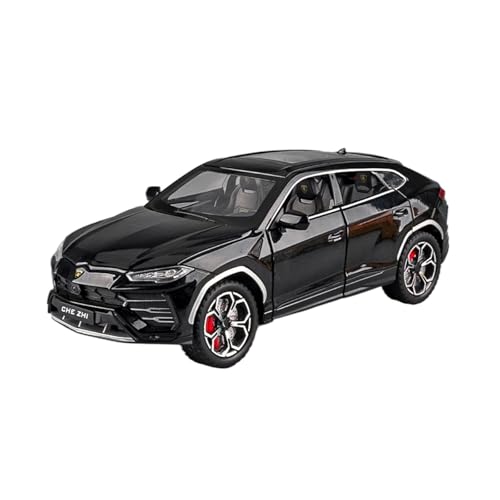 QIANKA Für: 1:24 Lambo Urus Bison SUV Coupe Legierung Automodell Sound- Und Lichtsimulation Autodekorationssammlung(Black) von QIANKA