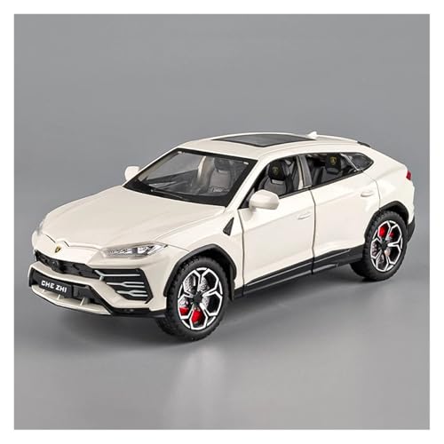 QIANKA Für: 1:24 Lambo Urus Bison SUV Coupe Legierung Automodell Sound- Und Lichtsimulation Autodekorationssammlung(White) von QIANKA