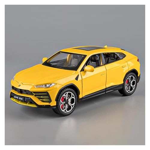 QIANKA Für: 1:24 Lambo Urus Bison SUV Coupe Legierung Automodell Sound- Und Lichtsimulation Autodekorationssammlung(Yellow) von QIANKA