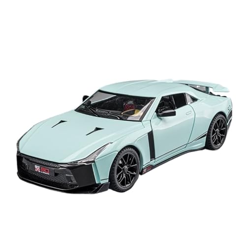 QIANKA Für: 1:24 Nissan GTR50 Ares Legierung Druckguss Spielzeug Fahrzeuge Metall Spielzeug Auto Modell Sound Und Licht Stoßdämpfer Sammlung(Green) von QIANKA