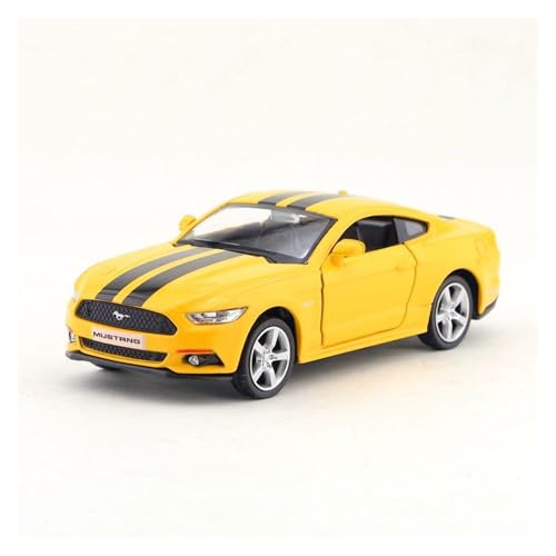 QIANKA Für: 1:36 Mustang 2015 Automodell Sound Und Licht Pull Back Simulation Legierungsmodell(Yellow) von QIANKA