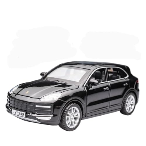 QIANKA Für: Cayenne 1/32 Sportwagen-Legierungsautomodell Mit Hoher Simulation Der Pullback-Sound- Und Lichtfunktion(Black) von QIANKA