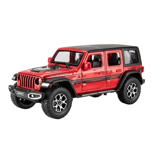 QIANKA Für: Jeep Wrangler Legierungsmodell Im Maßstab 1/22 Mit Sound Und Licht Pullback-Spielzeug(Red) von QIANKA