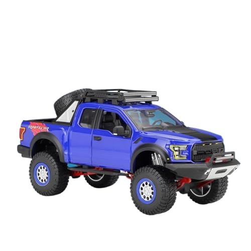 QIANKA Maßstab 1:24 Für 2017 Ford F-150 Raptor Legierung Druckguss-Prozess Simulation Automodell(Blue) von QIANKA